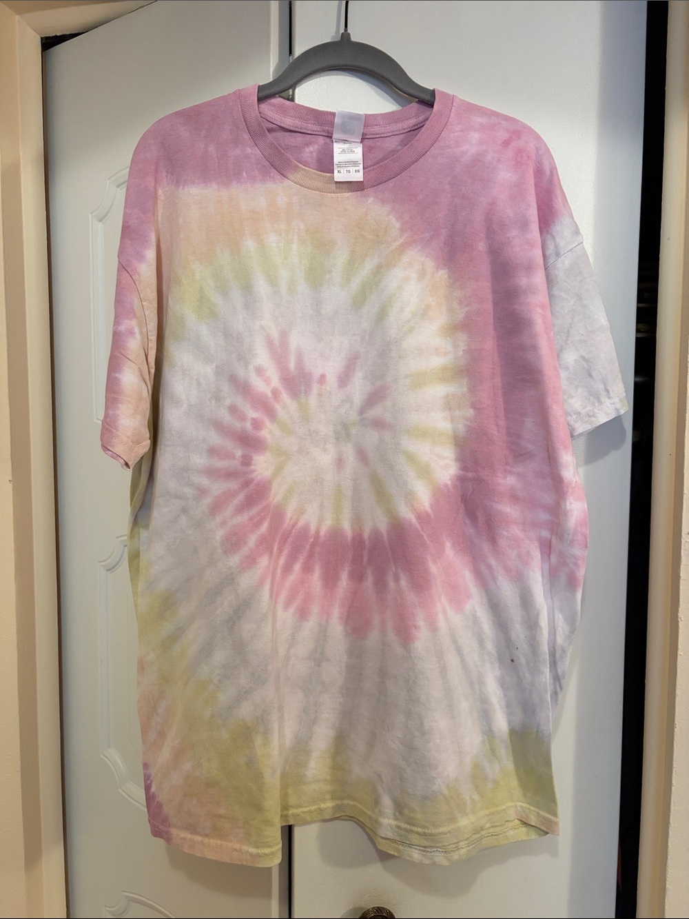 Women's Tie-Dye Short Sleeve Tee in Pink & Yellow